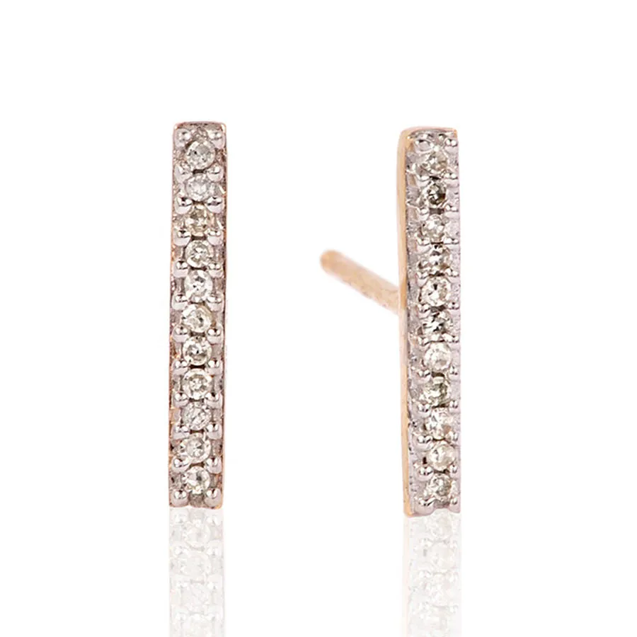 Adina Reyter Pave Bar Earrings 14k