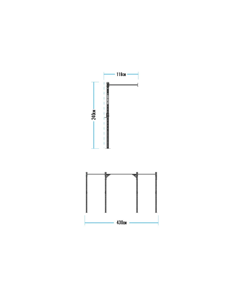 Bulldog Gear - Studio - 2 Bay Wall Mounted Rig