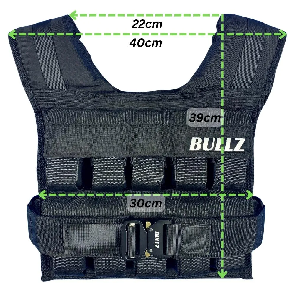 Bullz 20kg Pro Weighted Vest