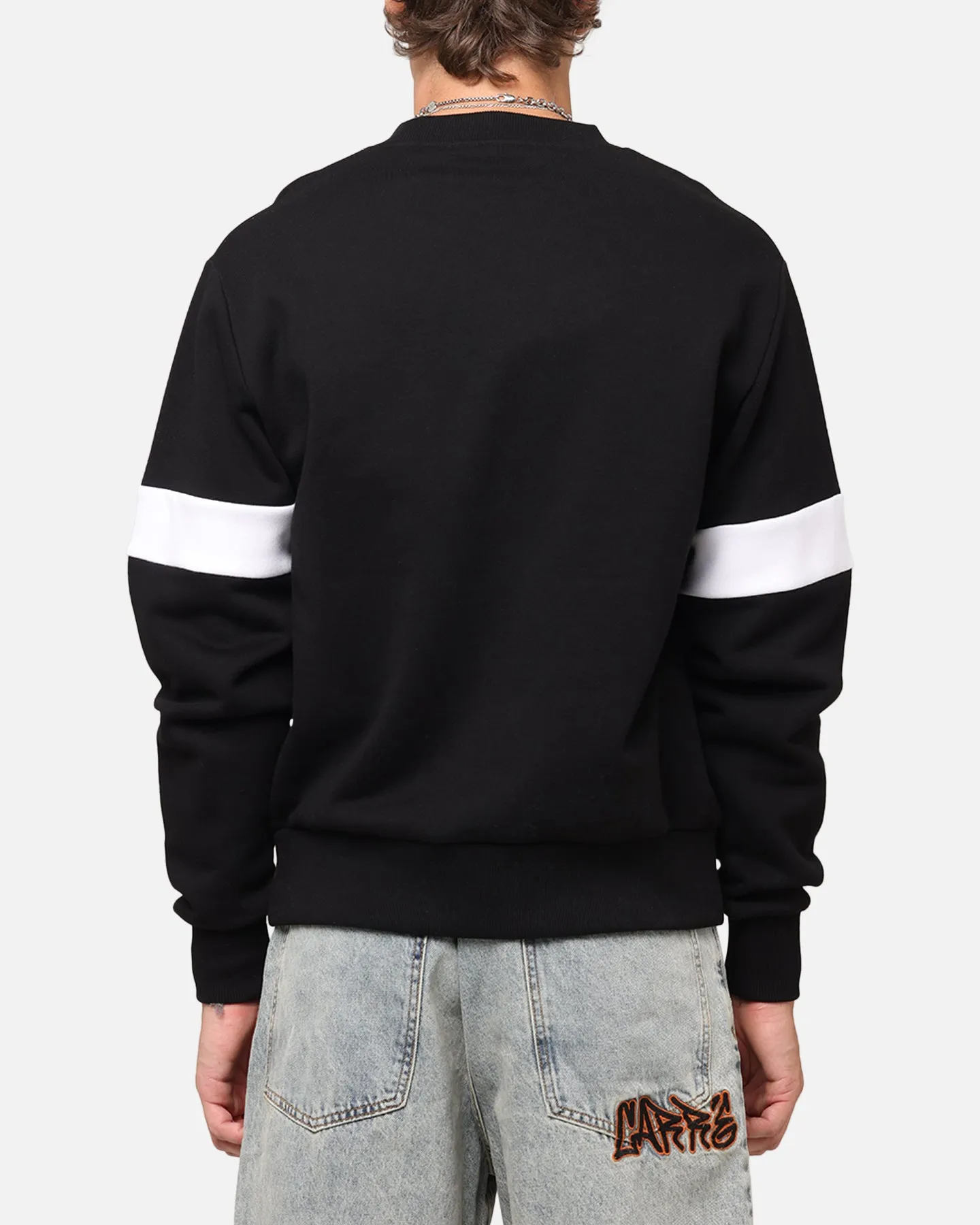 Carre Bars Crewneck Black/White