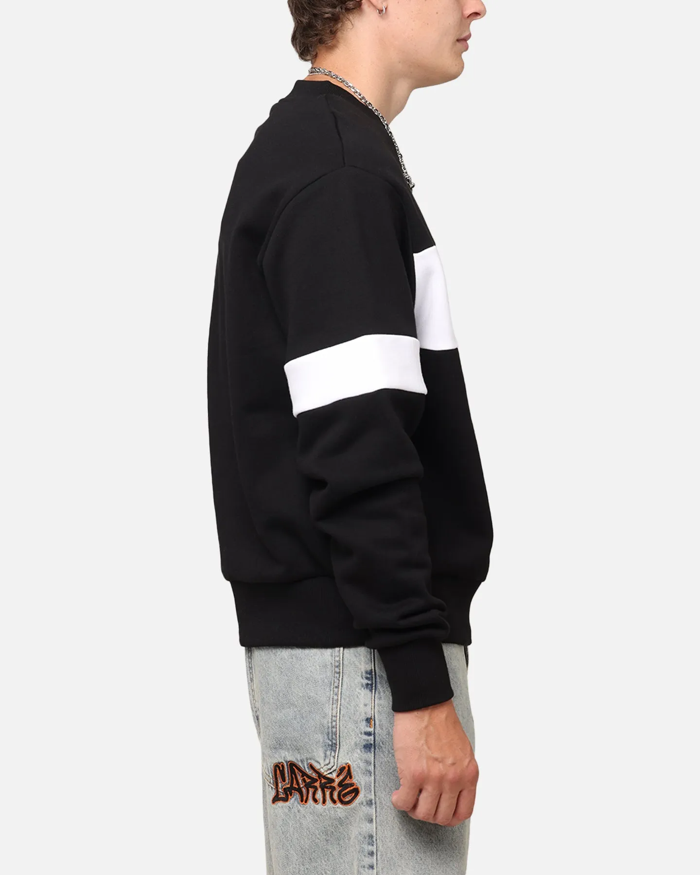 Carre Bars Crewneck Black/White