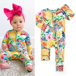 Lillyana RUFFLE ZIP Bamboo Baby Sleepies Little Outfit