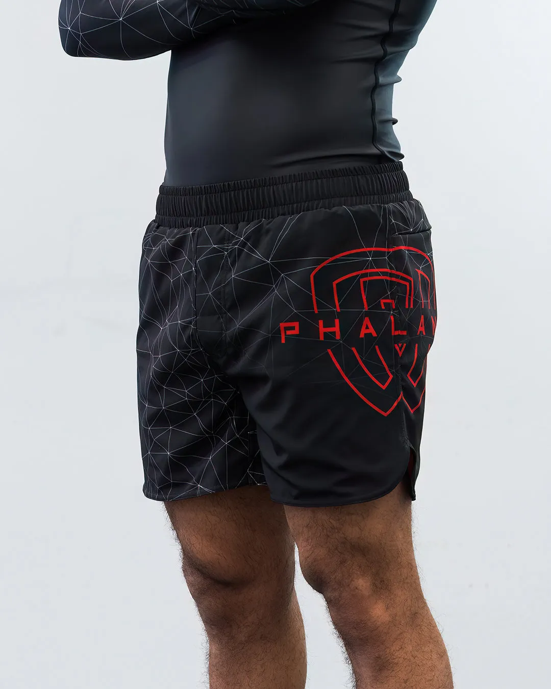 METRIC BLK-RED-WHT HPTX-2 GRAPPLING SHORTS
