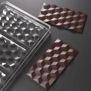 Premium Polycarbonate Chocolate Bar Mold Geometric