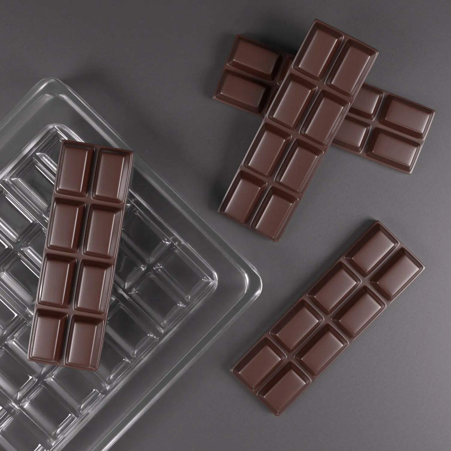 Premium Polycarbonate Mini Chocolate Bar Mold