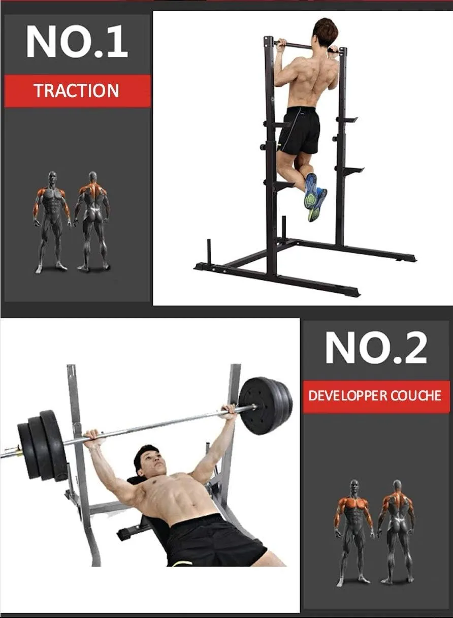 Rack de Musculation Pull Up Fitness Entranement Polyvalent - Fitnessterapy