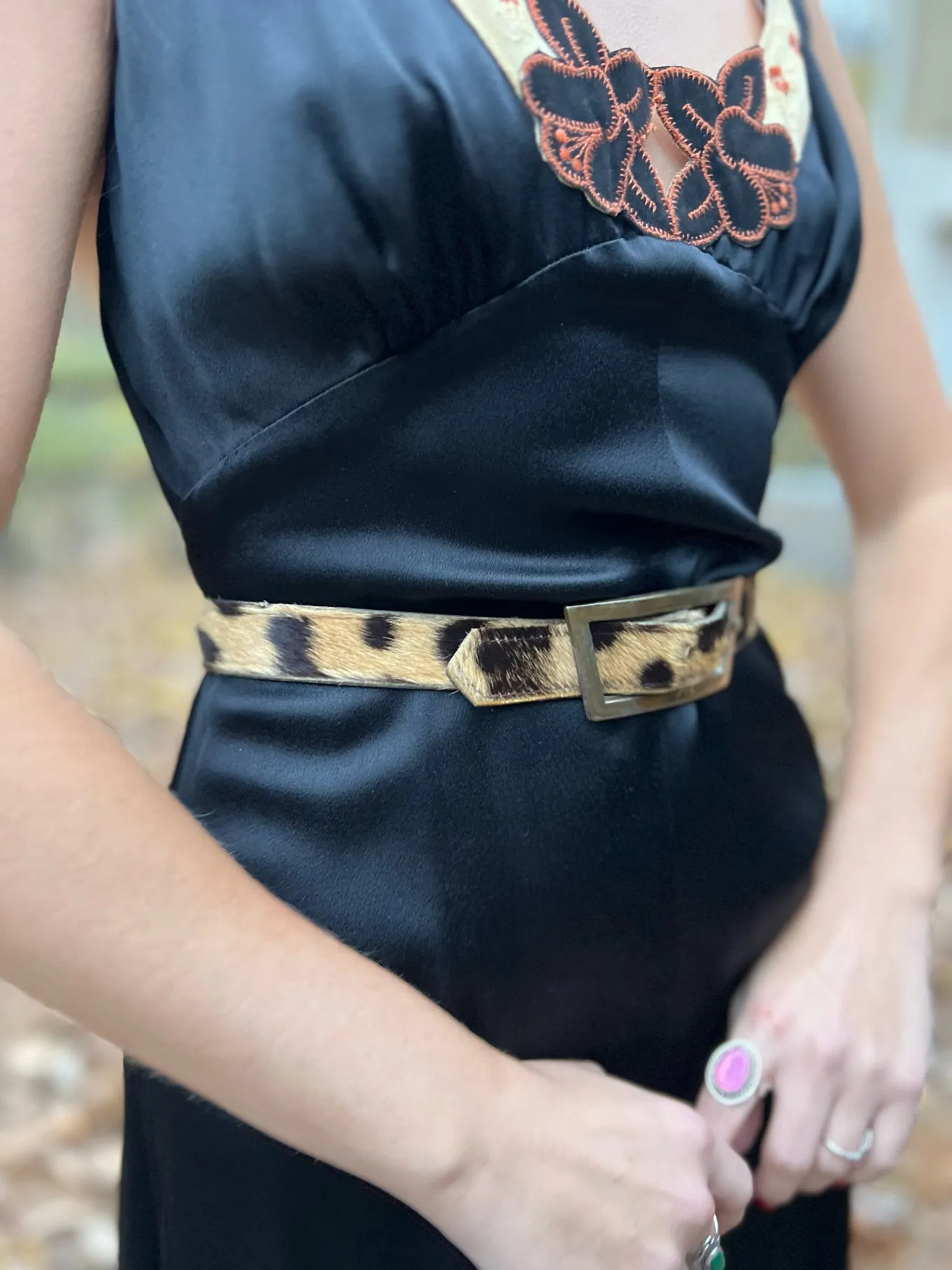 Vintage Animal Print Belt