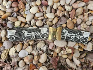 Vintage Beaded Horse & Carriage Stretch Belt