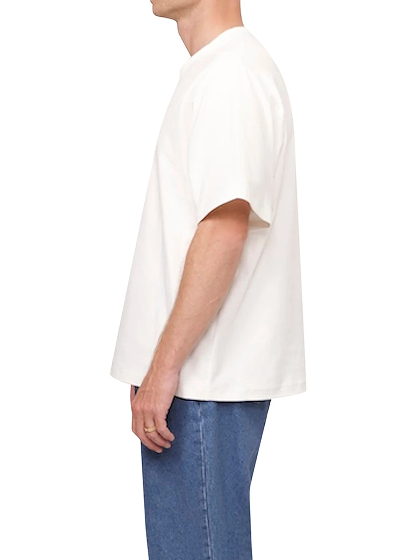 WHITE WEIGHTED TEE